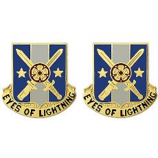 125th Military Intelligence Battalion Unit Crest (Eyes of Lightning)
